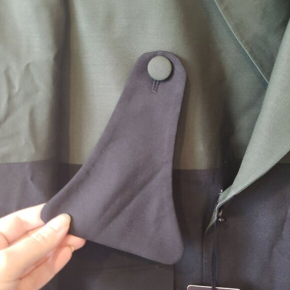 NEW Grogo Black Dark Green Wool Double Breasted Mens Suit Jacket EU 46 - Picture 4 of 15